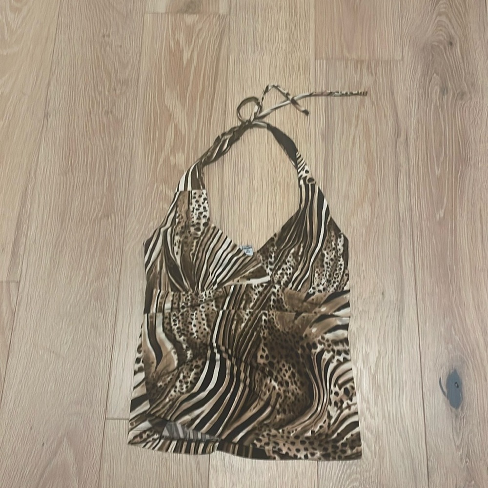 Brown halter top